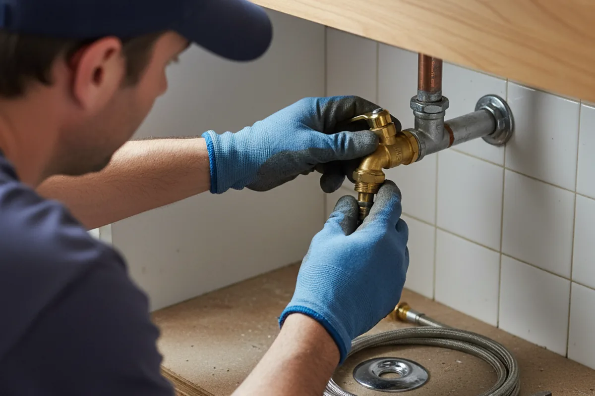 Shutoff valve and fitting work during Emergency Plumbing in Wattsburg